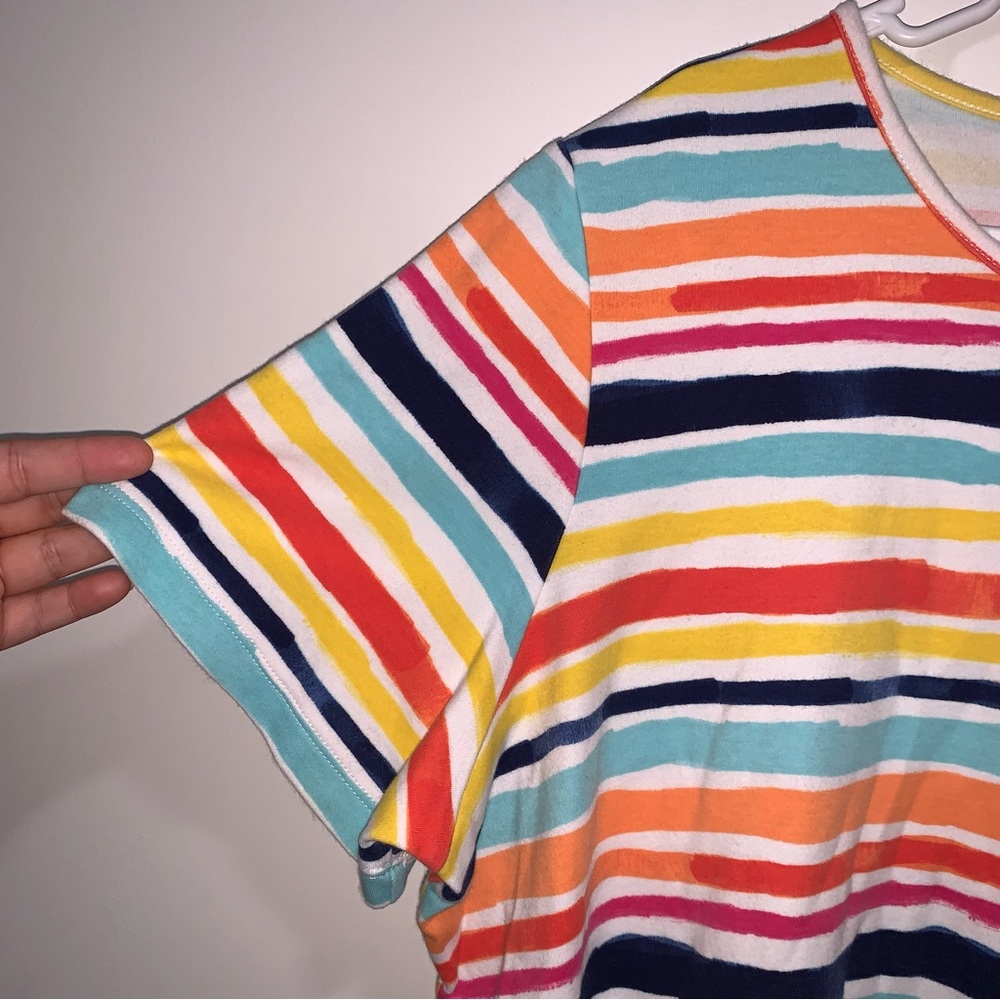 🌷5/$20 Kim Rogers Women’s Striped Top - Picture 4 of 5
